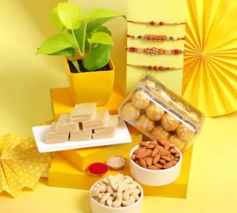 Rakhi With Delightful Hamper