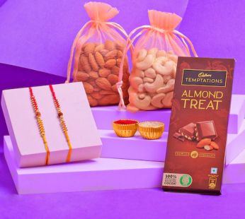 Rudraksha Beads Rakhi Combo