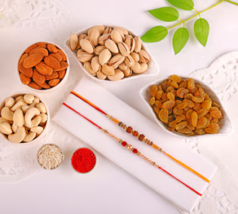 Rakhi With Dry Fruits Hamper