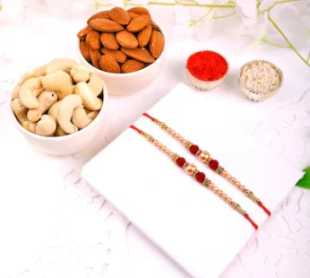 Pearl Rakhi With Dry Fruits Combo