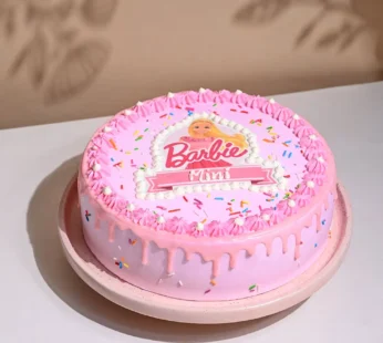 Cheerful Barbie Theme Cake