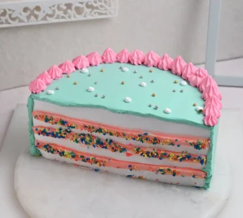 Colourful Pineapple Half Cake