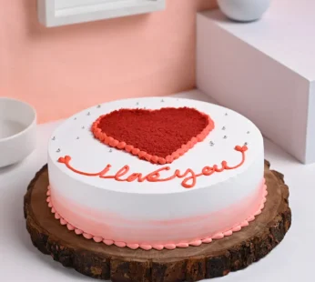 Red Velvet I love You Cake