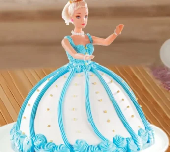 Blue Barbie Cream Cake