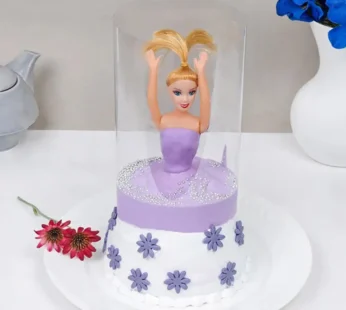 Purple Barbie Pull Me Up Pineapple Cake