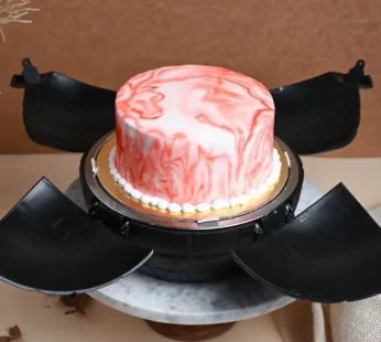 Abstract Design Strawberry Bomb Cake