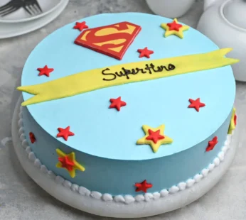 Blue Superhero Pineapple Cake