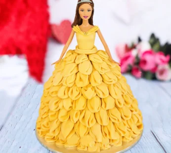 Disney Princess Belle Fondant Cake